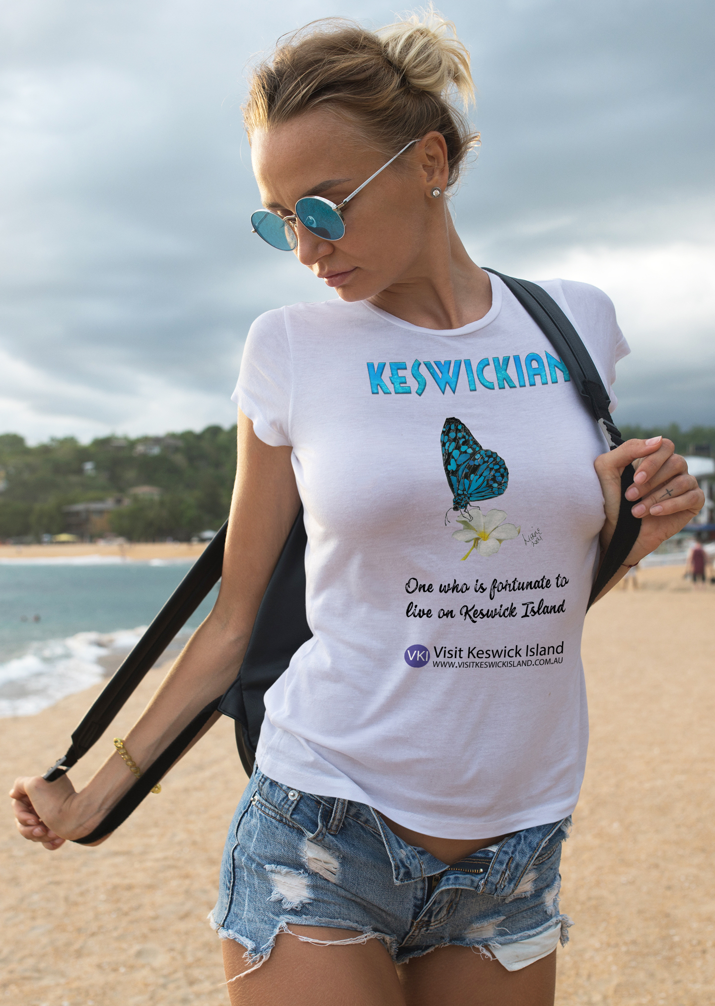 Keswickian Ladie s Surf Tee Visit Keswick Island